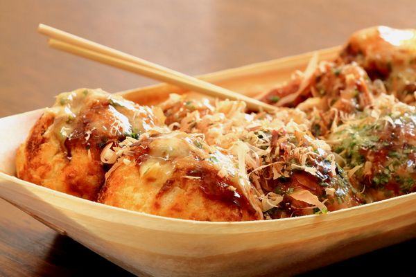 Takoyaki bolinho de polvo japonês