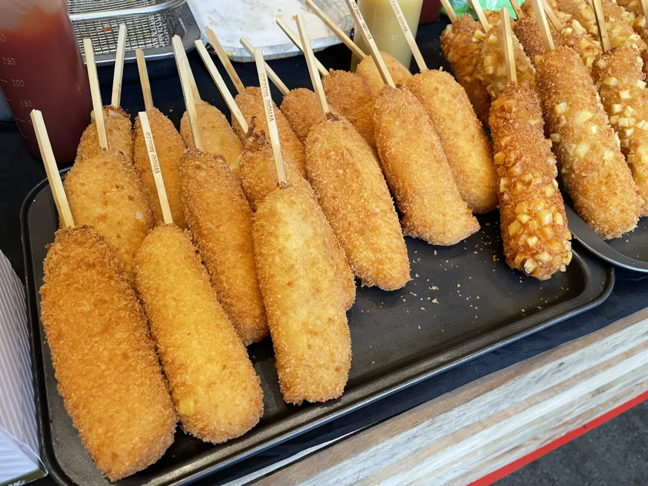 Hot dog coreano empanado e frito