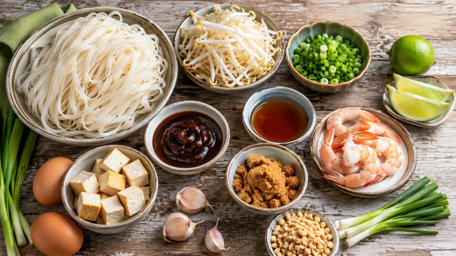 Ingredientes do Pad Thai: o que usar e como substituir no Brasil | Comidas Asiáticas Ingredientes do Pad Thai: o que usar e como substituir no Brasil