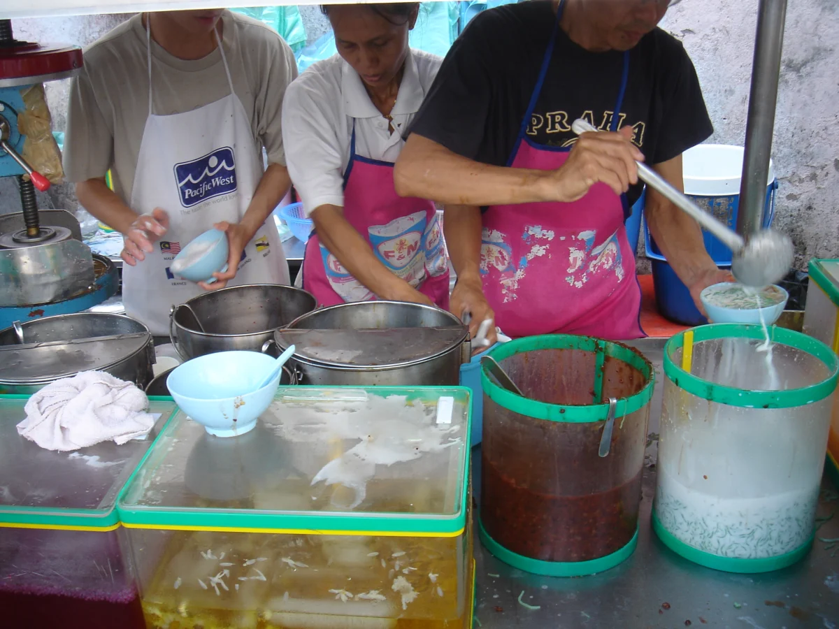 Barraca de cendol em Penang, na Malásia